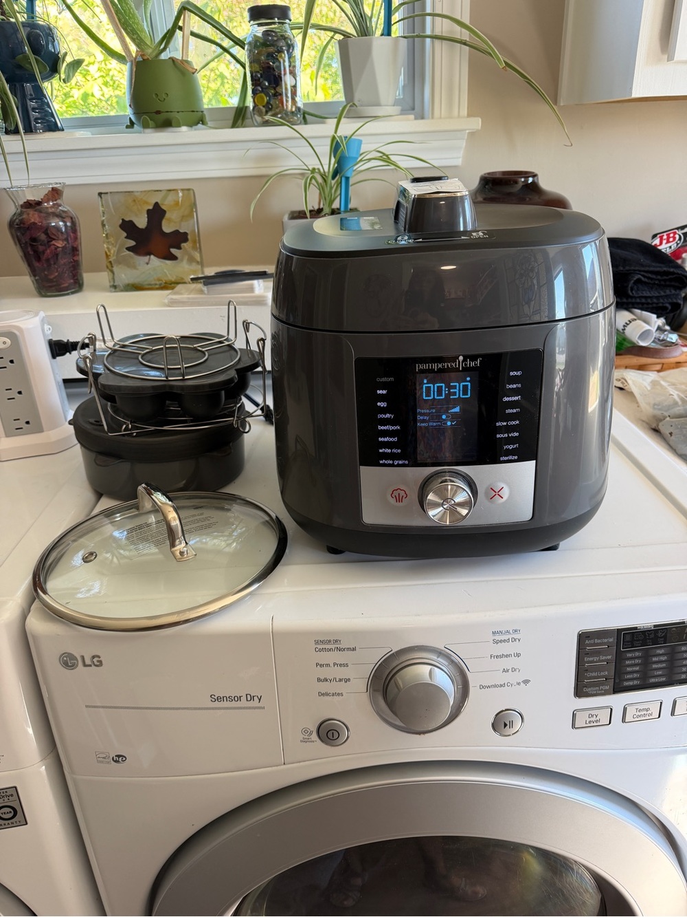 Pampered Chef Dark Gray Multi-Cooker with Digital Display
